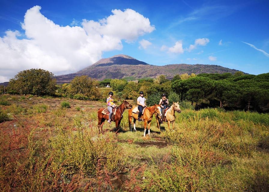 Excursión a caballo por el Parque Nacional del Vesubio con vistas al volcán